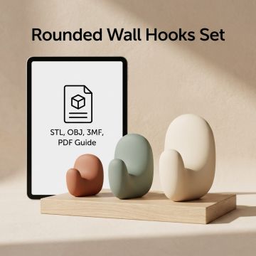 Rounded Wall Hooks Set
